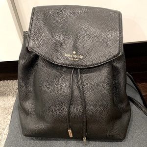 Black Kate Spade Leather Backpack
